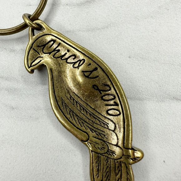 Chico's 2010 Rhinestone Parrot Bird Keychain Keyring - Picture 8 of 9